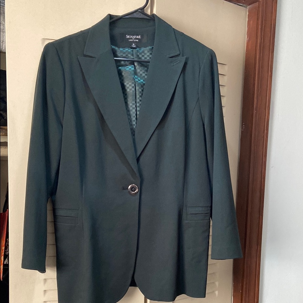 Signature by Larry Levine Women's Green Blazer
